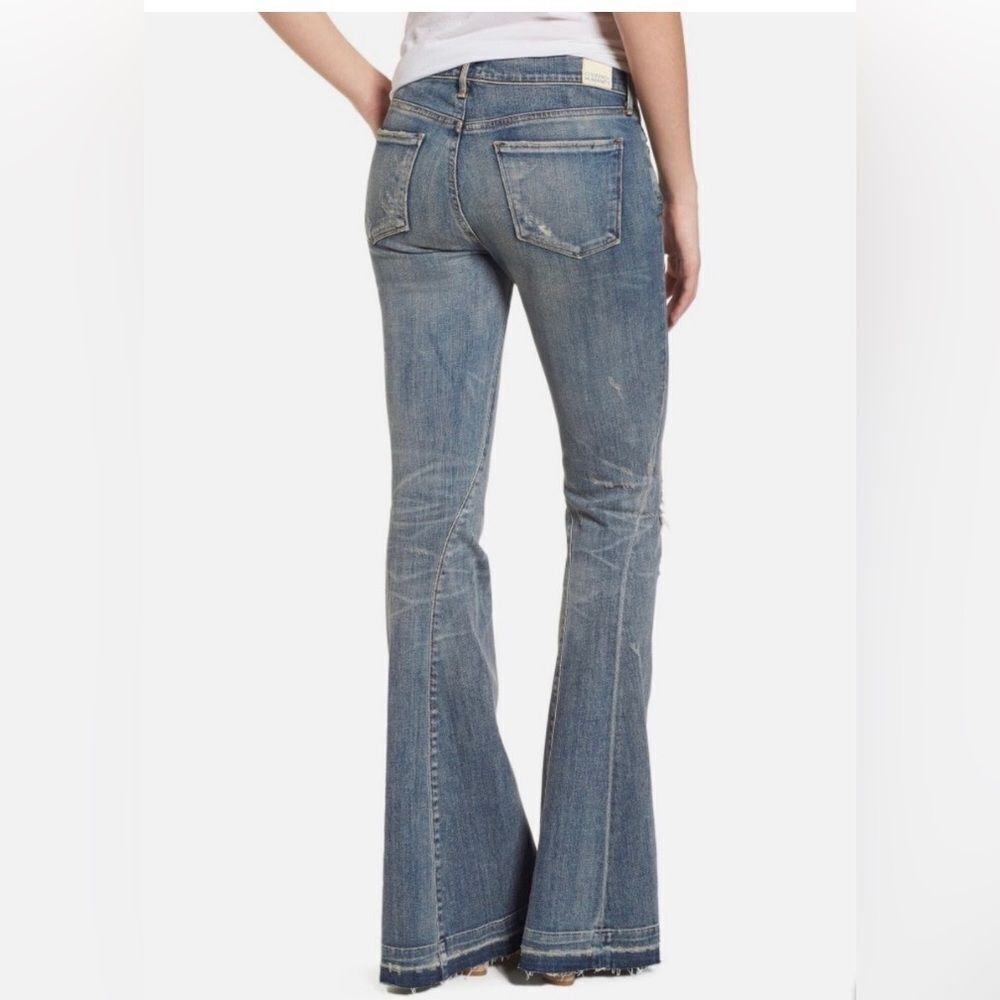 Citizens Of Humanity Distressed Wide-Leg Jeans size 27 - Picture 2 of 11